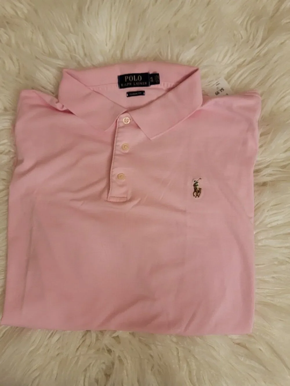 🆕️🏇RALPH LAUREN SOFT POLO Classic Slim Fit, XL - Caramel Pink, Multi Pony